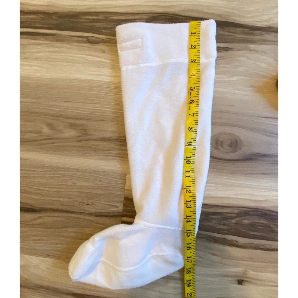 Hunter White/Cream Fleece Tall Boot Socks Liners Womens Size M Medium US 5 6 7